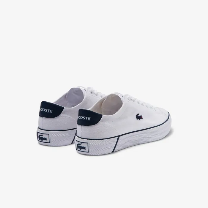 Sneakers Lacoste Mens Gripshot Textured Canvas Sneakers WhiteNavy Online