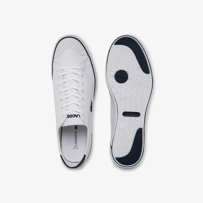 Sneakers Lacoste Mens Gripshot Textured Canvas Sneakers WhiteNavy Online