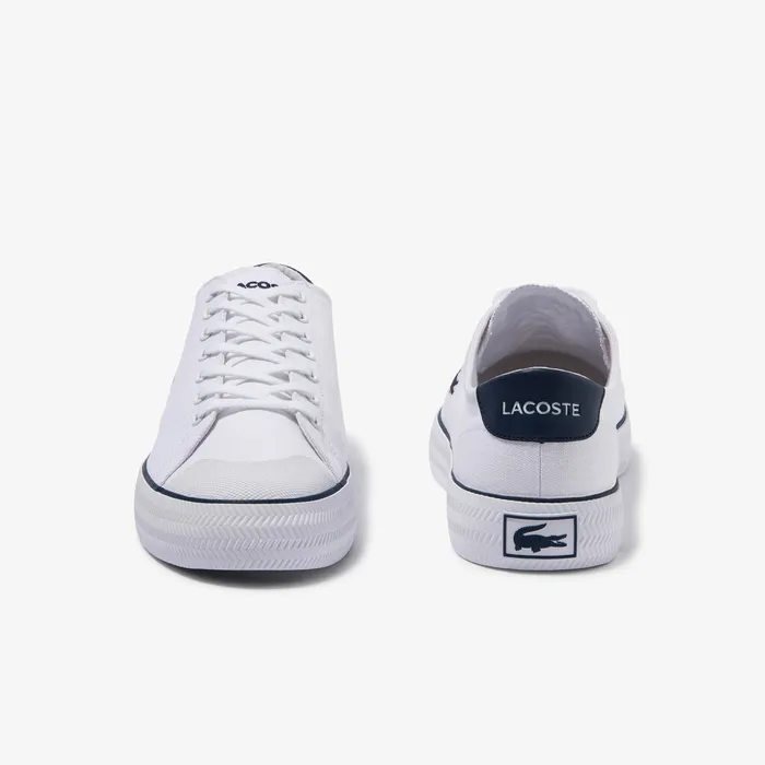 Sneakers Lacoste Mens Gripshot Textured Canvas Sneakers WhiteNavy Online