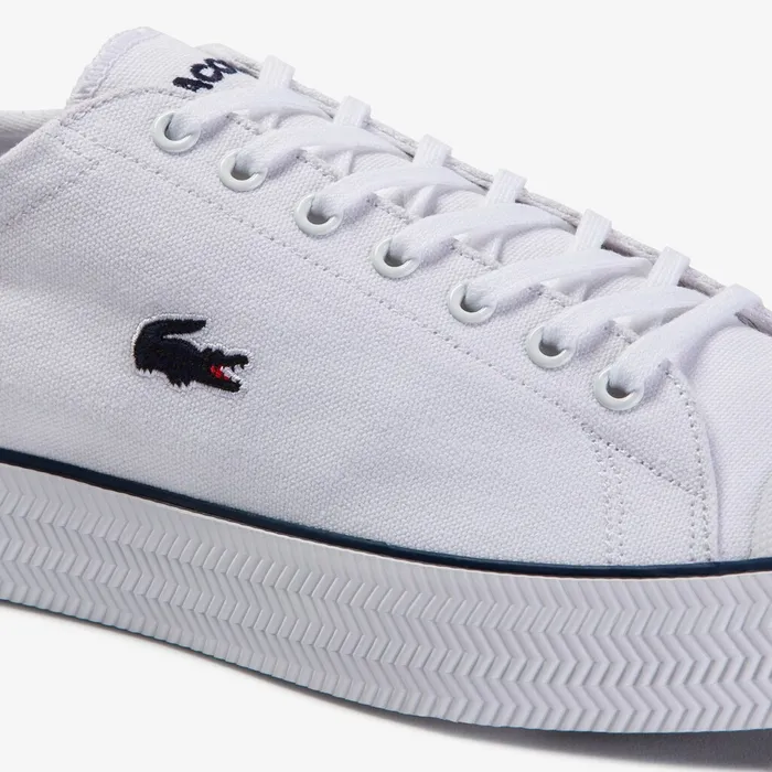 Sneakers Lacoste Mens Gripshot Textured Canvas Sneakers WhiteNavy Online