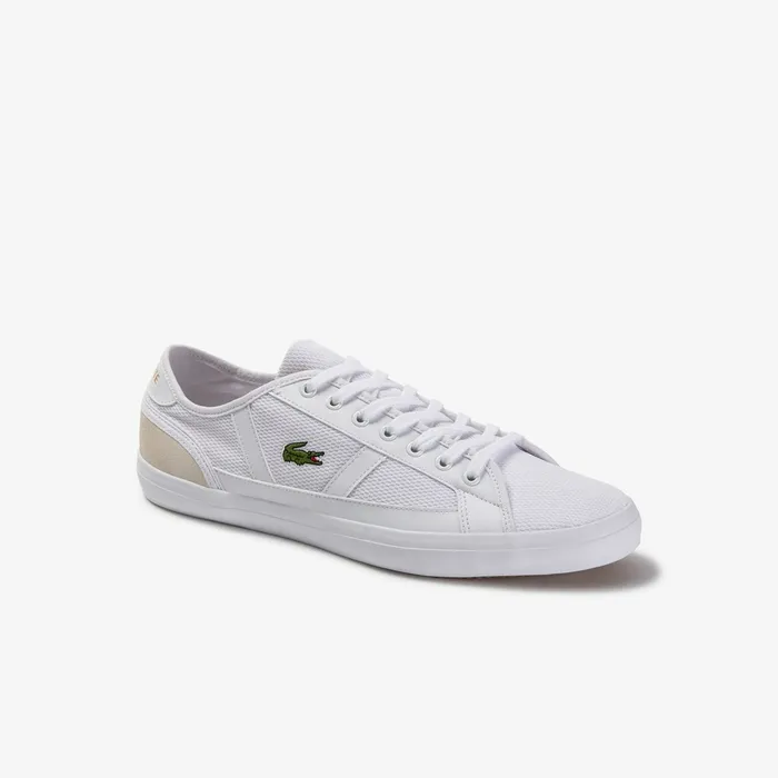 Sneakers Lacoste Mens Sideline Textile Sneakers WhtOff Wht On Sale