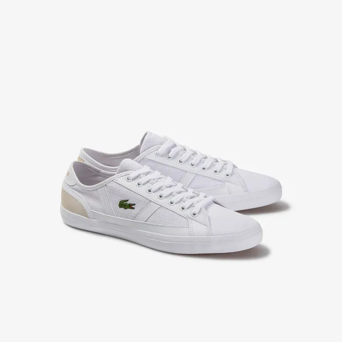 Sneakers Lacoste Mens Sideline Textile Sneakers WhtOff Wht On Sale