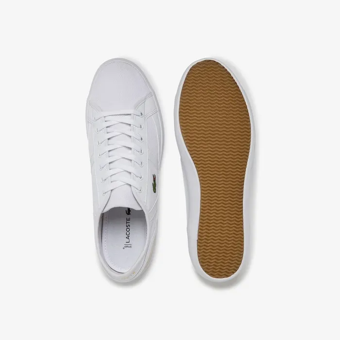 Sneakers Lacoste Mens Sideline Textile Sneakers WhtOff Wht On Sale