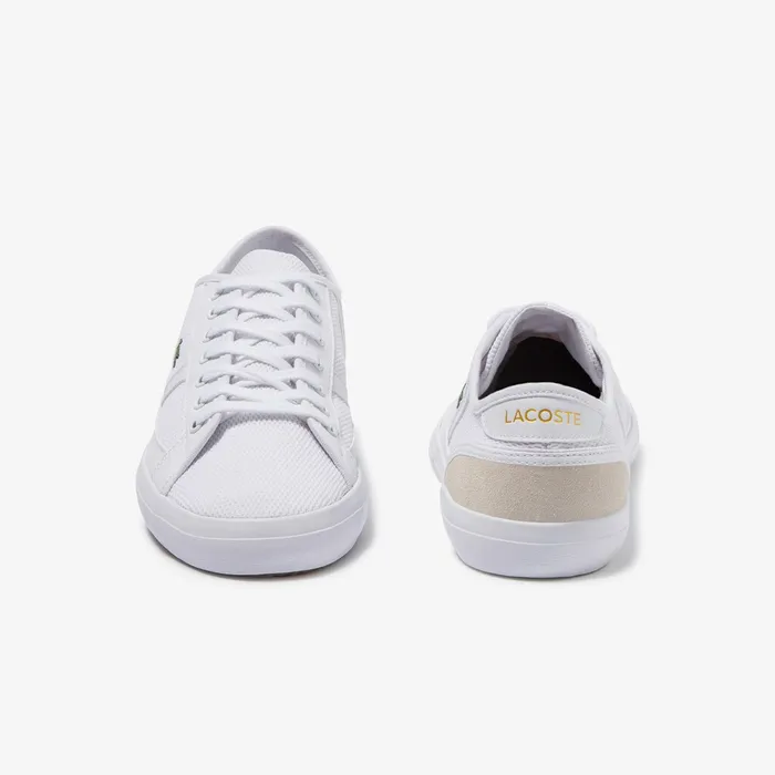 Sneakers Lacoste Mens Sideline Textile Sneakers WhtOff Wht On Sale