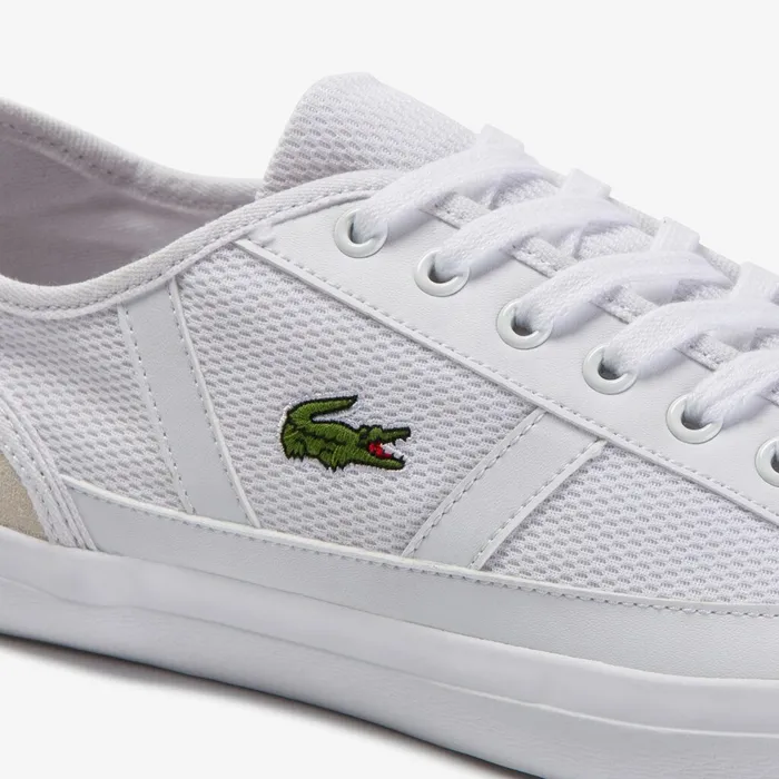 Sneakers Lacoste Mens Sideline Textile Sneakers WhtOff Wht On Sale