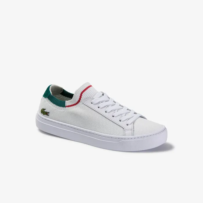 Sneakers Lacoste Womens La Pique Textile Sneakers WhtGreen Outlet Factory