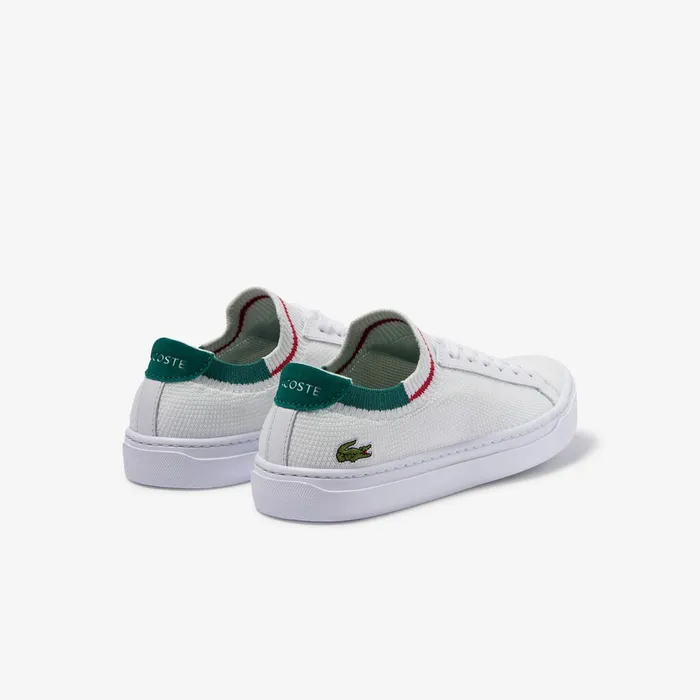 Sneakers Lacoste Womens La Pique Textile Sneakers WhtGreen Outlet Factory