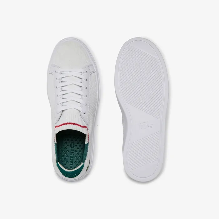 Sneakers Lacoste Womens La Pique Textile Sneakers WhtGreen Outlet Factory