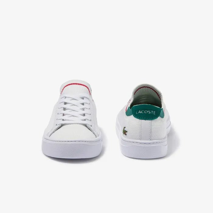 Sneakers Lacoste Womens La Pique Textile Sneakers WhtGreen Outlet Factory