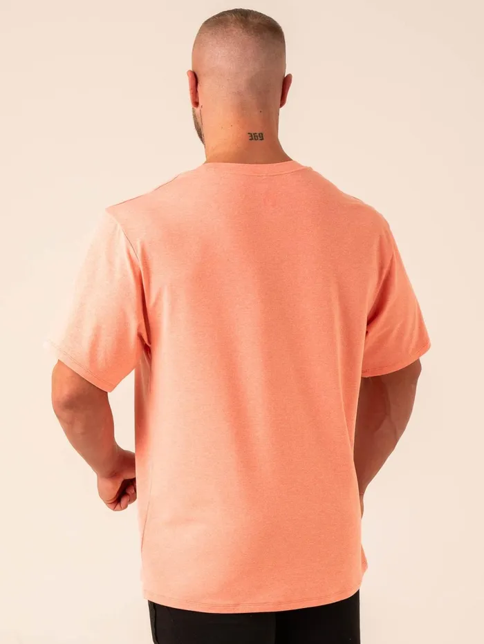 Soft Tech Oversized TShirt 8211 Coral Marl Men Ryderwear Tops