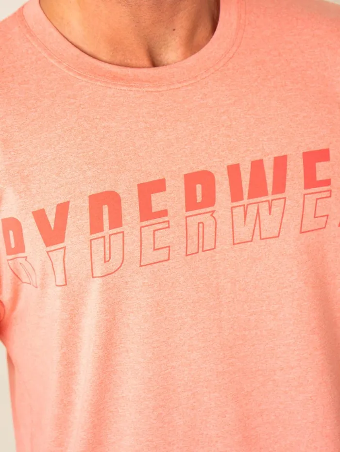 Soft Tech Oversized TShirt 8211 Coral Marl Men Ryderwear Tops