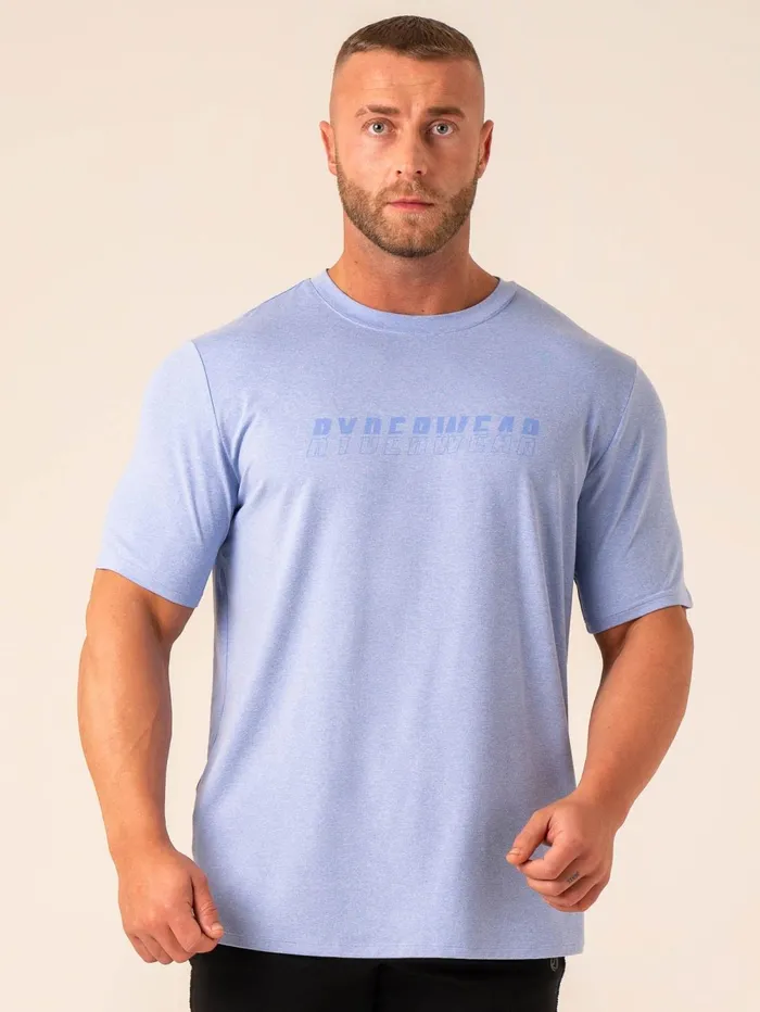 Soft Tech TShirt 8211 Blue Marl Men Ryderwear Tops