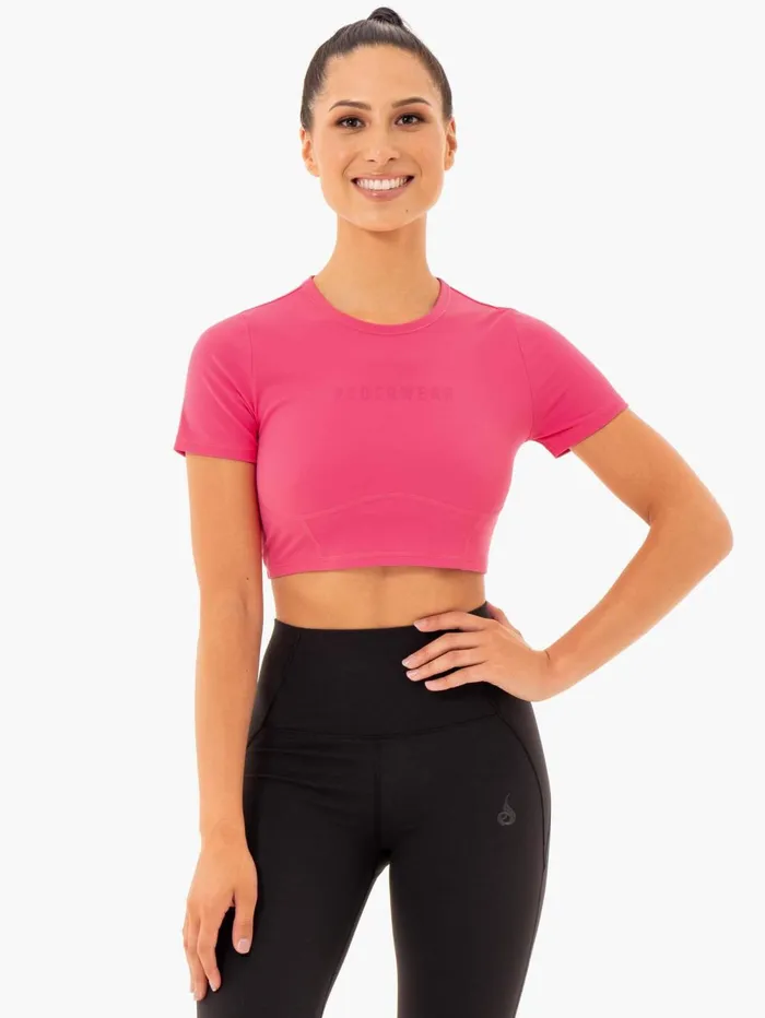 Sola Fitted TShirt 8211 Pink Women Ryderwear TShirts