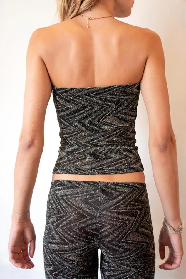 Sparkly Bandeau Top Women Subdued Tops