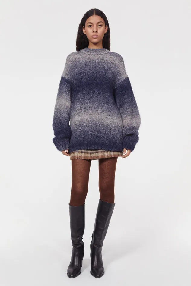 Sri Knitted Sweater Utility Blue Women Rodebjer Knitwear