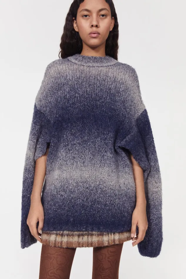Sri Knitted Sweater Utility Blue Women Rodebjer Knitwear