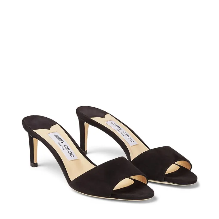 Stacey 65 Black Suede Mules Black Women JIMMY CHOO Mules