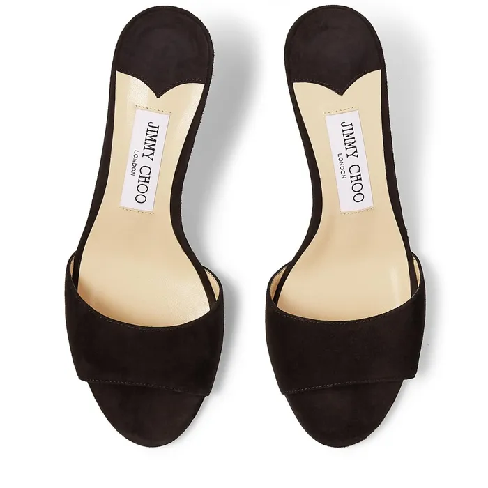 Stacey 65 Black Suede Mules Black Women JIMMY CHOO Mules