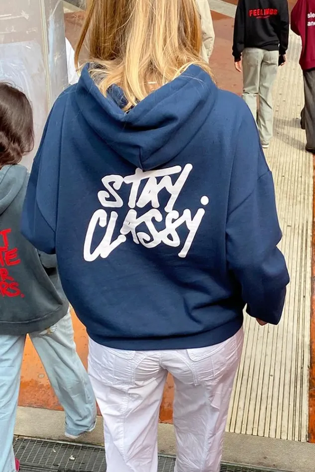 Stay Classy Hoodie Women Subdued Hoodies and Sweats