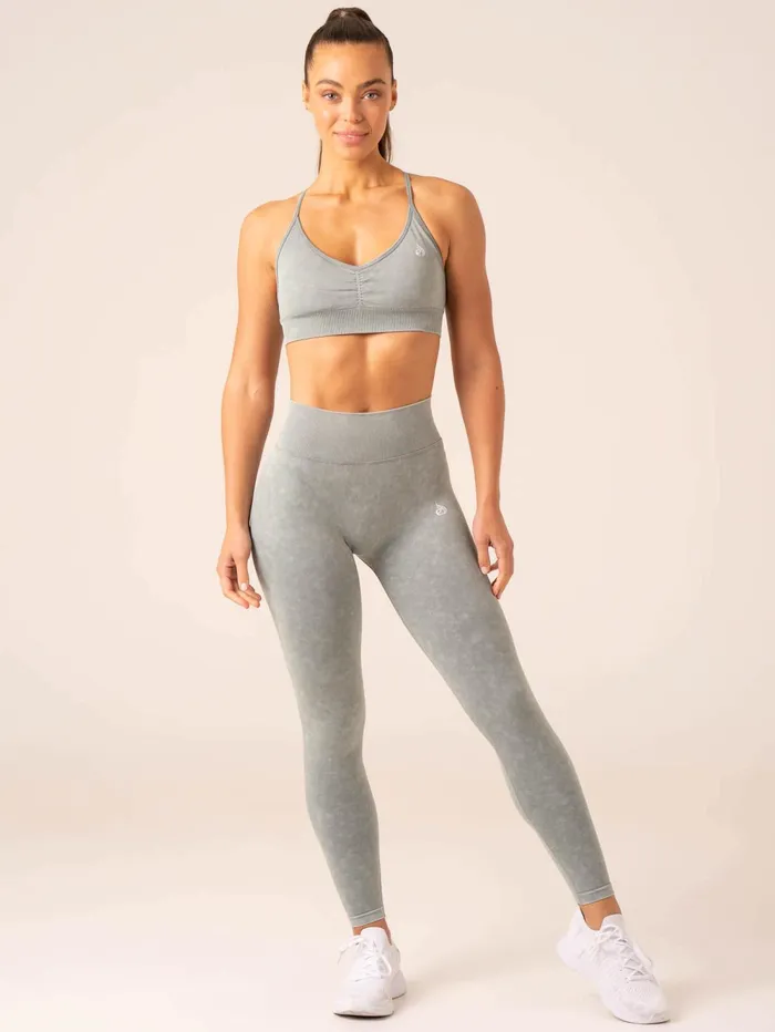 Stonewash Seamless Sports Bra 8211 Sage Stonewash Women Ryderwear Sports Bras