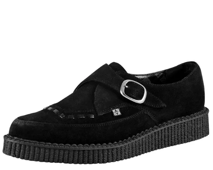 Suede Pointed Buckle Creeper Men TUK Shoes Dress Shoes