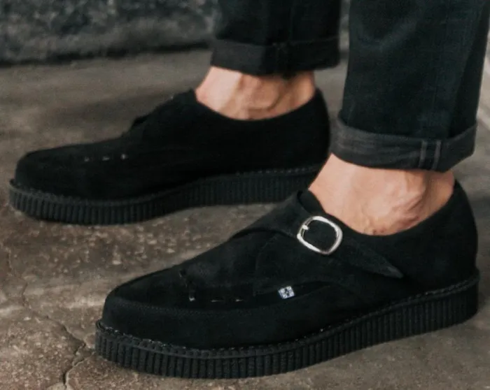 Suede Pointed Buckle Creeper Men TUK Shoes Dress Shoes