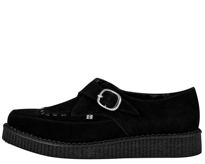 Suede Pointed Buckle Creeper Men TUK Shoes Dress Shoes