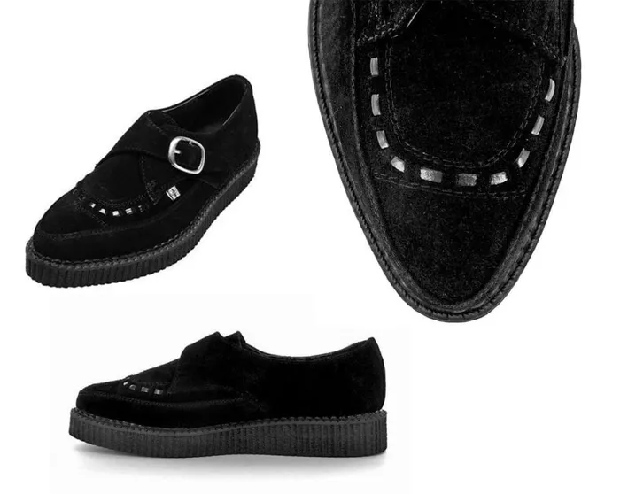 Suede Pointed Buckle Creeper Men TUK Shoes Dress Shoes