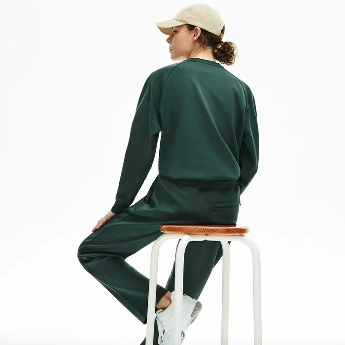 Sweaters and Sweatshirts Lacoste Womens Classic Crewneck Sweatshirt Dark Green Gift 4 You