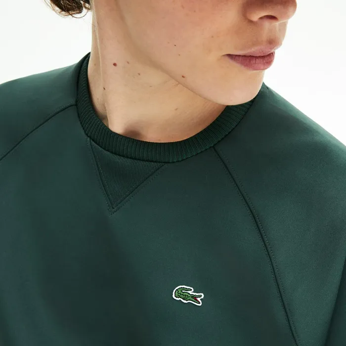 Sweaters and Sweatshirts Lacoste Womens Classic Crewneck Sweatshirt Dark Green Gift 4 You