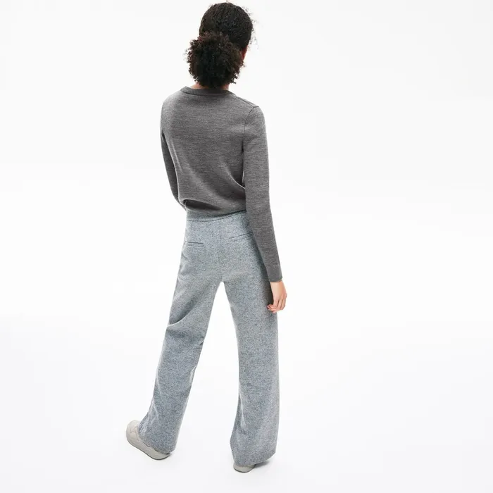 Sweaters and Sweatshirts Lacoste Womens Croco Magic Wool Sweater Grey For Sale Online