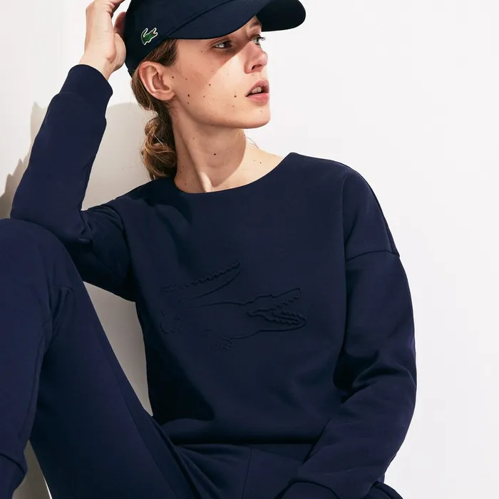 Sweaters and Sweatshirts Lacoste Womens SPORT Oversize Croc CottonBlend Sweatshirt Navy Blue For Sale Online Sweaters and Sweatshirts Lacoste Womens SPORT Oversize Croc CottonBlend Sweatshirt Navy Blue For Sale Online