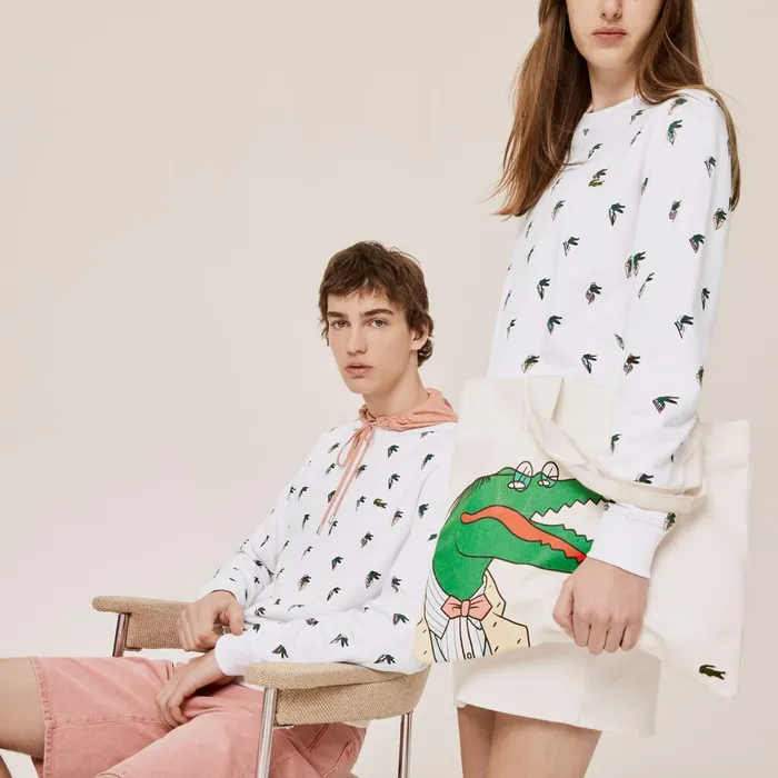 Sweaters and Sweatshirts Lacoste Womens Unisex x JeanMichel Tixier Print Sweatshirt White Store Sweaters and Sweatshirts Lacoste Womens Unisex x JeanMichel Tixier Print Sweatshirt White Store