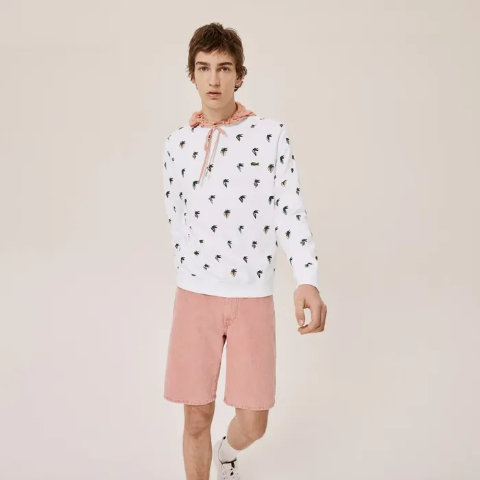 Sweaters and Sweatshirts Lacoste Womens Unisex x JeanMichel Tixier Print Sweatshirt White Store