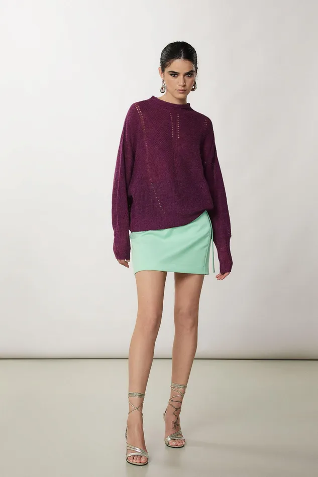 Sweaters Women Patrizia Pepe Soft WoolBlend Sweater Futuristic Purple