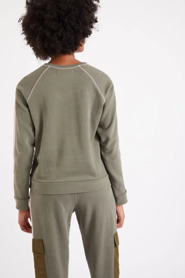 Sweatshirt Khaki 8211 BOXI RUNNING Khaki Women Banana Moon Hoodies and Sweatshirts