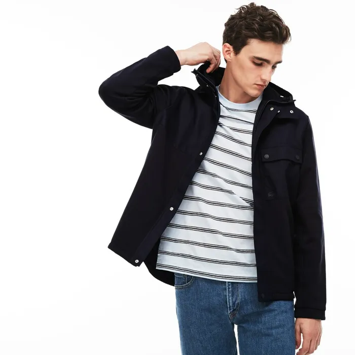 Sweatshirts Lacoste Mens Reversible Zip Sweatshirt Navy Blue Shop