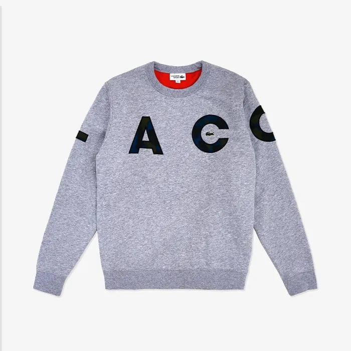 Sweatshirts Lacoste Mens SPORT Camo Logo Fleece Sweatshirt Grey ChineBlackBlueKhaki GreenOrange Popular Sweatshirts Lacoste Mens SPORT Camo Logo Fleece Sweatshirt Grey ChineBlackBlueKhaki GreenOrange Popular