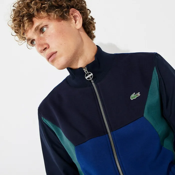 Sweatshirts Lacoste Mens SPORT ColorBlocked Zip Up Tennis Sweatshirt Navy BlueGreen Online Sweatshirts Lacoste Mens SPORT ColorBlocked Zip Up Tennis Sweatshirt Navy BlueGreen Online