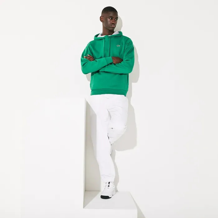 Sweatshirts Lacoste Mens SPORT Hooded Fleece Tennis Sweatshirt GreenGrey Chine Gift 4 You
