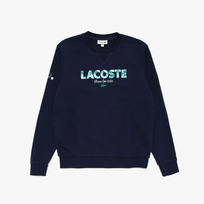Sweatshirts Lacoste Mens SPORT Miami Open Print Fleece Sweatshirt Navy BlueWhite Gift Ideas Sweatshirts Lacoste Mens SPORT Miami Open Print Fleece Sweatshirt Navy BlueWhite Gift Ideas