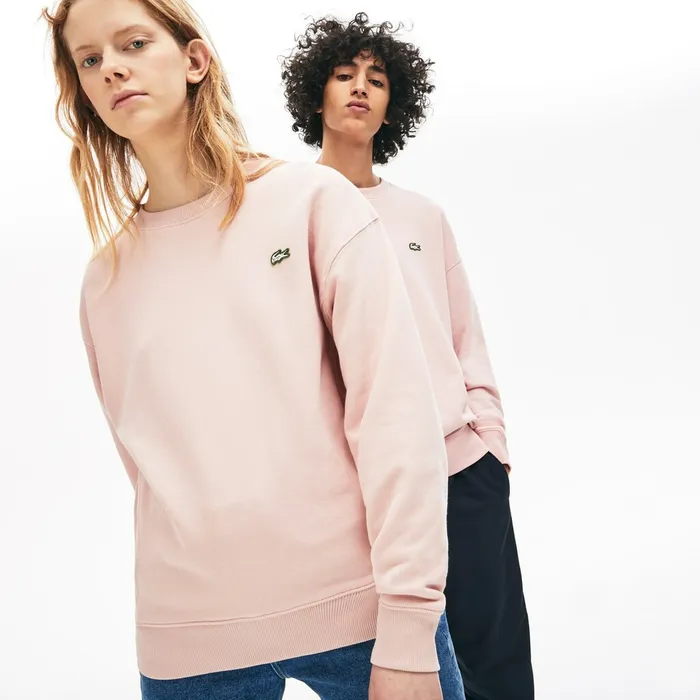 Sweatshirts Lacoste Mens Unisex LIVE Cotton Fleece Sweatshirt Light Pink Shop Online Sweatshirts Lacoste Mens Unisex LIVE Cotton Fleece Sweatshirt Light Pink Shop Online