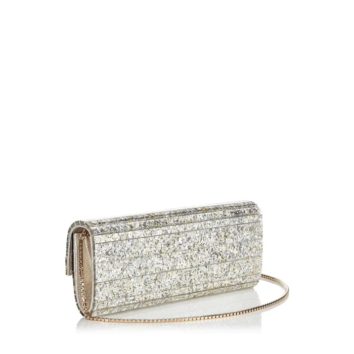 Sweetie Champagne Coarse Glitter Acrylic Clutch Bag Champagne Women JIMMY CHOO Clutch Bags