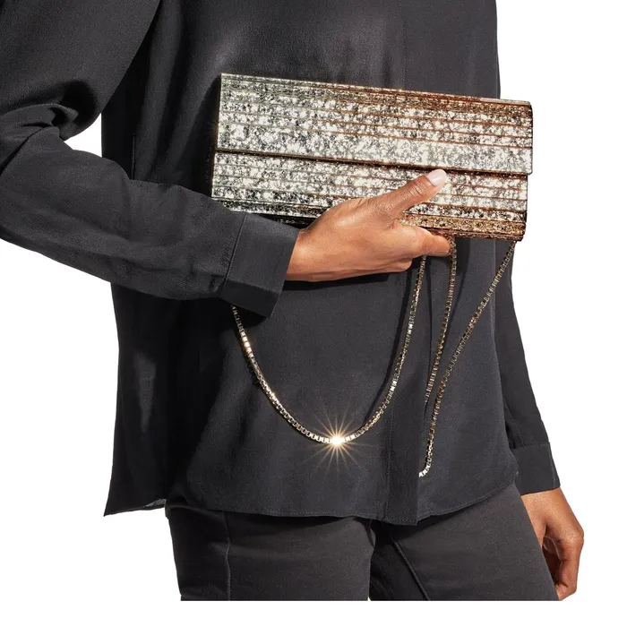 Sweetie Metallic Dgrad Glitter Plexi Clutch Bag Rose Goldgoldsilver Women JIMMY CHOO Evening Bags