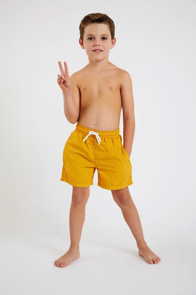 Swim Shorts Yellow 8211 M AIR BASTOU Yellow Kids Banana Moon Girl and Boy