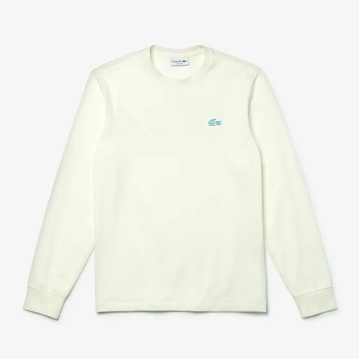 TShirts Lacoste Mens Reflective Croc Regular Fit Cotton Tshirt White For Sale Online