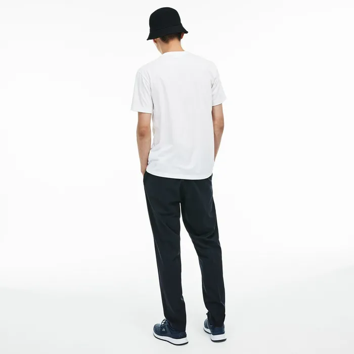 TShirts Lacoste Mens Regular Fit Pima Cotton Henley Tshirt White Shop