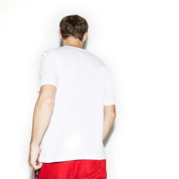 TShirts Lacoste Mens SPORT Regular Fit Ultra Dry Performance Tshirt White Popular