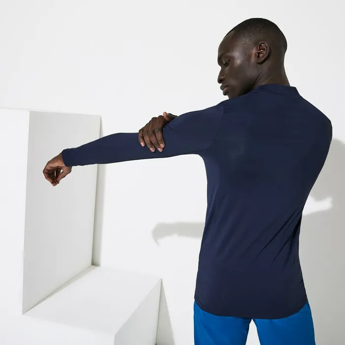 TShirts Lacoste Mens SPORT Technical Jersey Tshirt Navy Blue Popular
