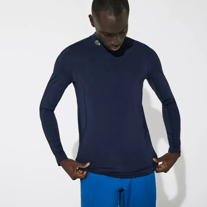 TShirts Lacoste Mens SPORT Technical Jersey Tshirt Navy Blue Popular